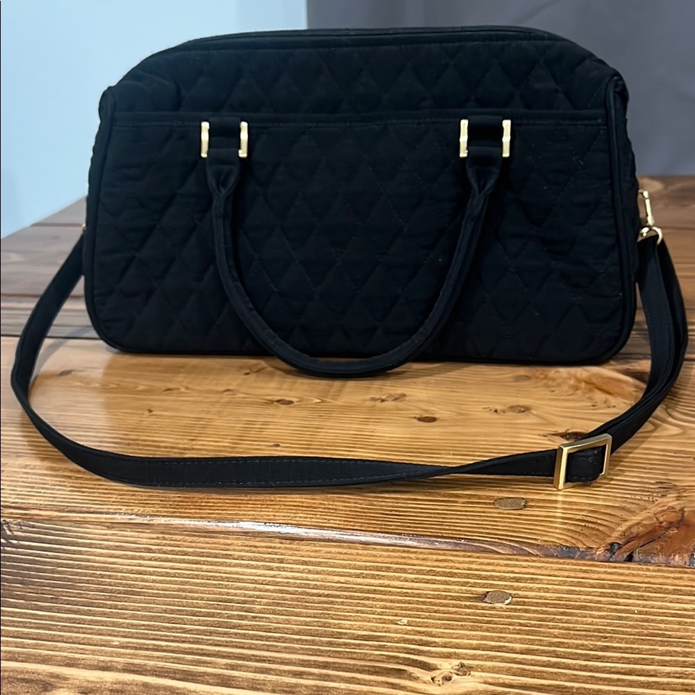 Vera Bradley Women’s Elegant Black Quilted Handbag